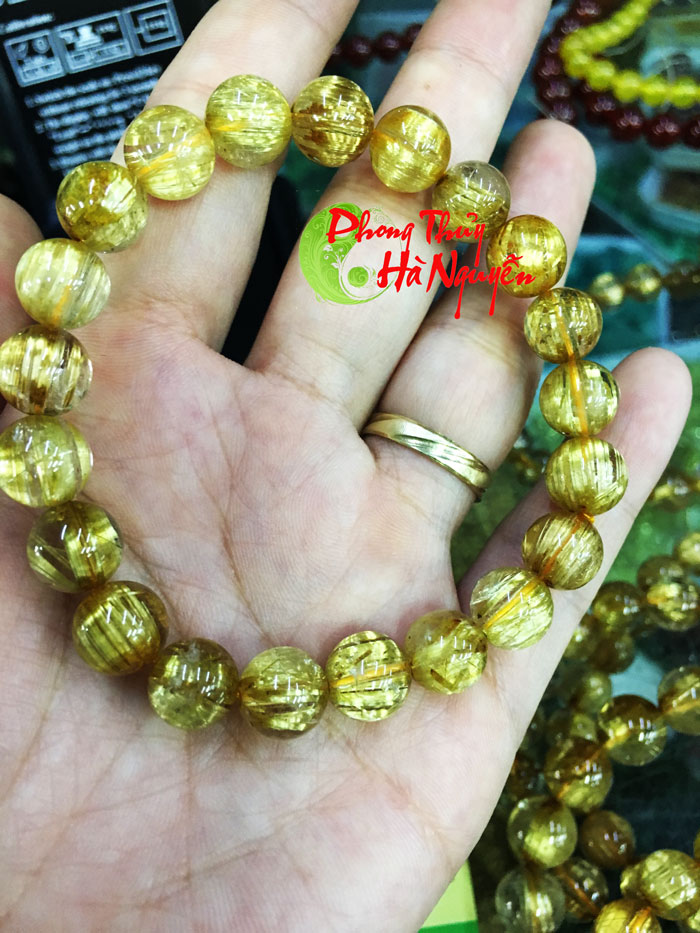 vòng thạch anh tóc vàng 5a